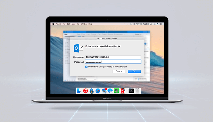 outlook for mac repair identity
